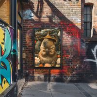 Meditative Capybara with Dragon Poster Art