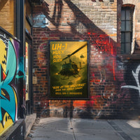 Vietnam War Era Bell UH-1 Iroquois Military Poster