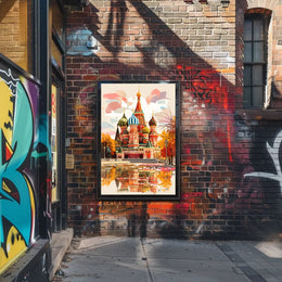 Saint Basil's Cathedral Autumn Art Poster