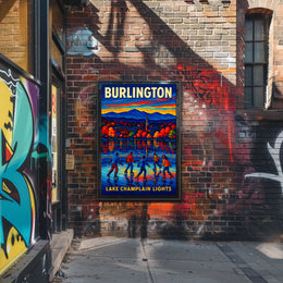 Burlington Lake Champlain Lights Poster