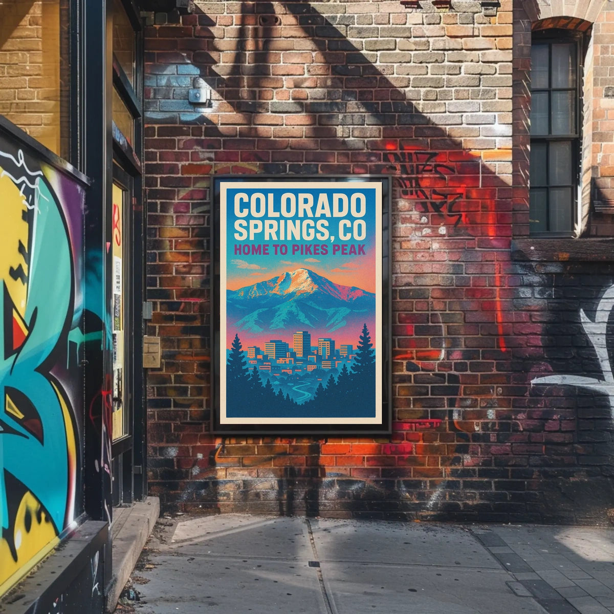 Colorado Springs, CO Home to Pikes Peak Poster