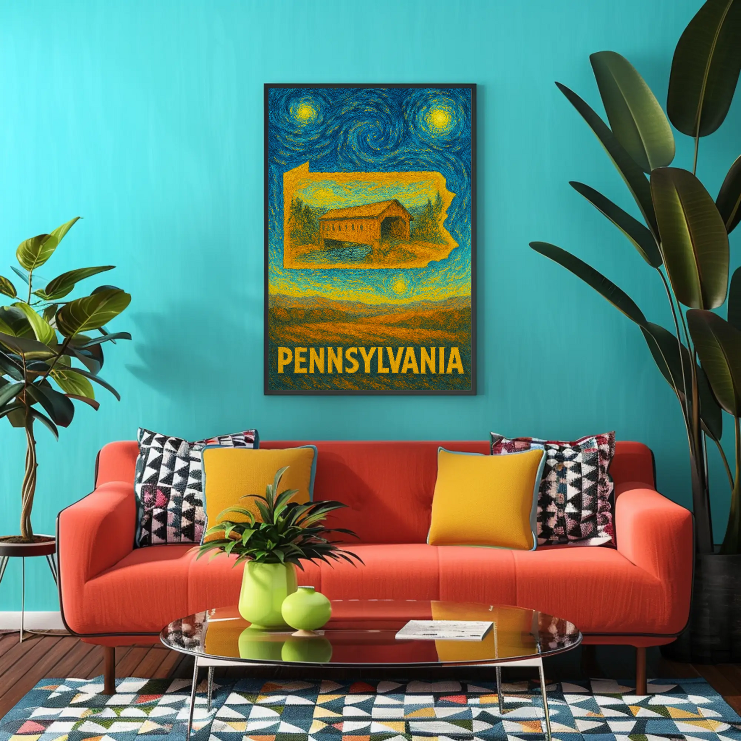 Pennsylvania Starry Night Poster