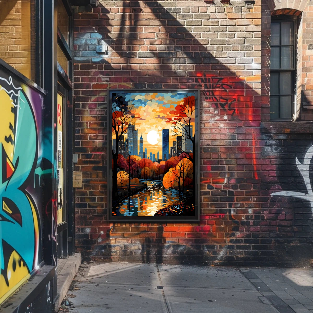 Urban Cityscape Sunset Art Print - Travel Poster