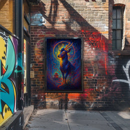 Mystical Deer in Enchanted Forest Poster