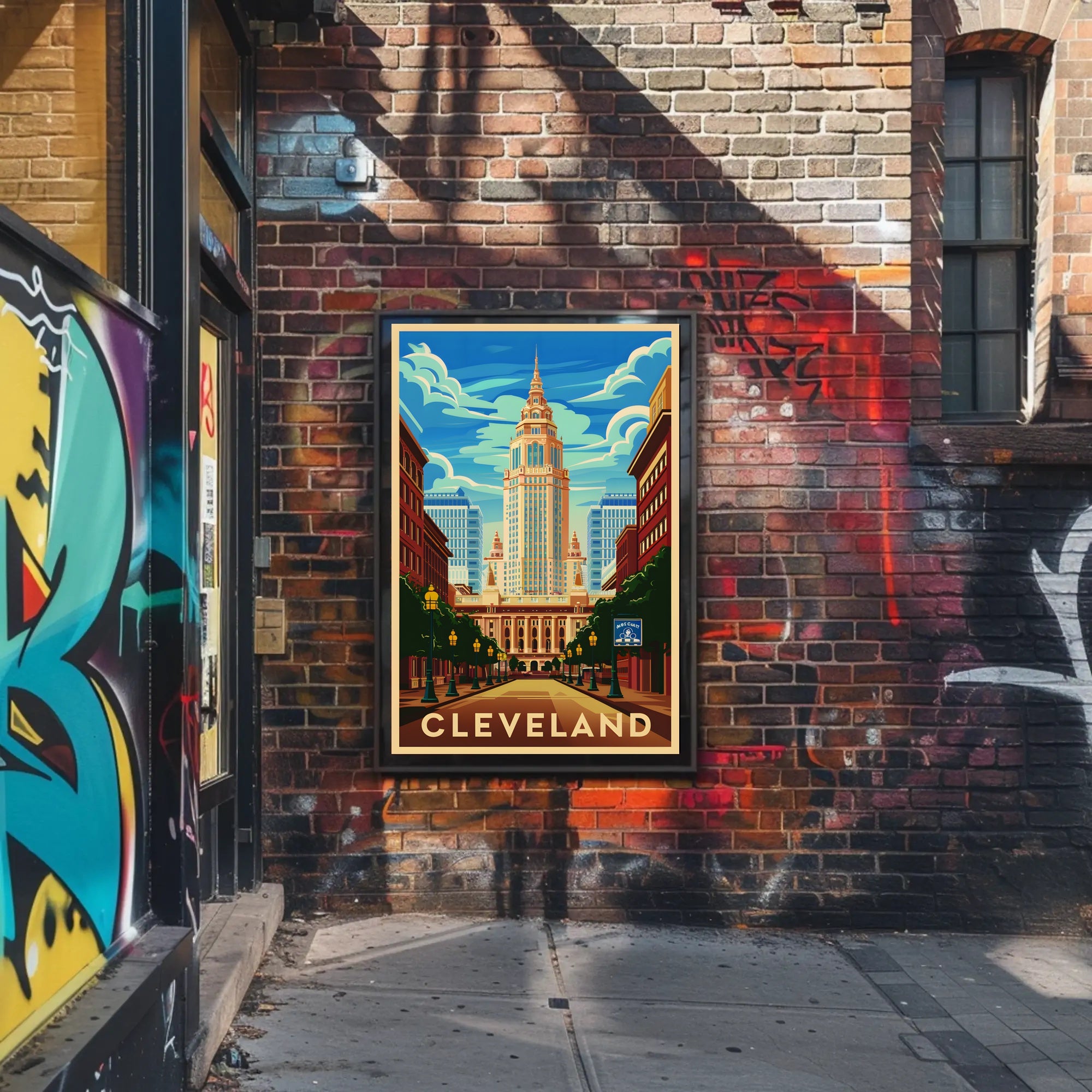 Iconic Cleveland Skyline Poster
