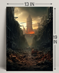 Post-Apocalyptic Cityscape Poster