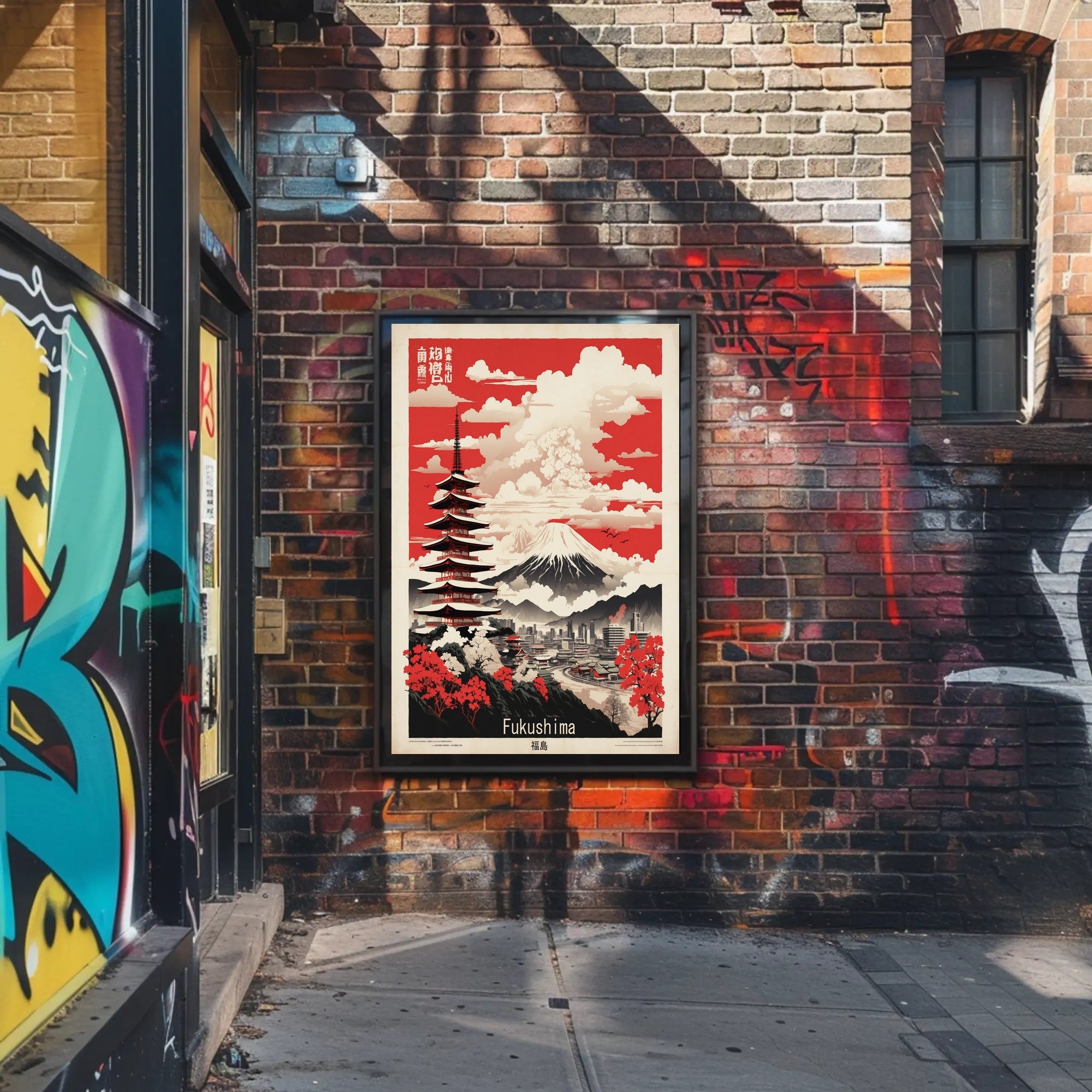 Fukushima Modern Tradition Blend Travel Poster