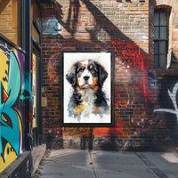 Majestic Canine Watercolor Poster Wall Art Print