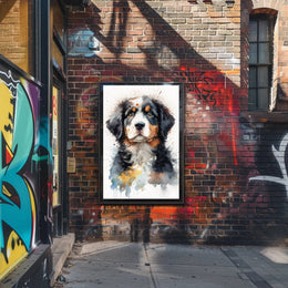 Majestic Canine Watercolor Poster Wall Art Print