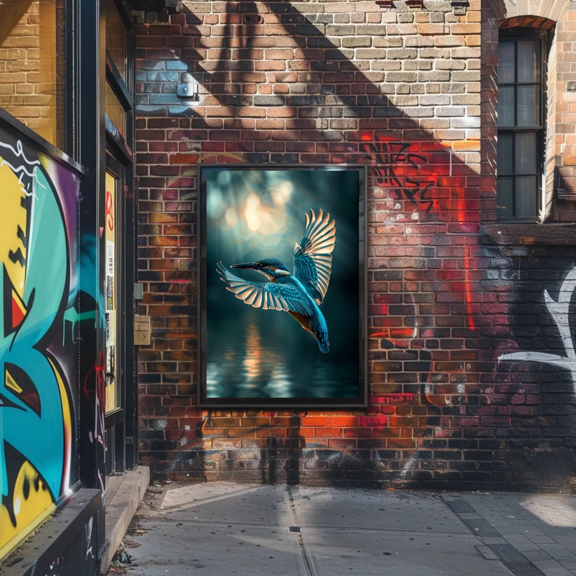 Kingfisher Elegance Photorealistic Animal Poster PosterGoat