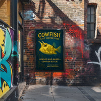 Cowfish A Unique Saltwater Species Poster