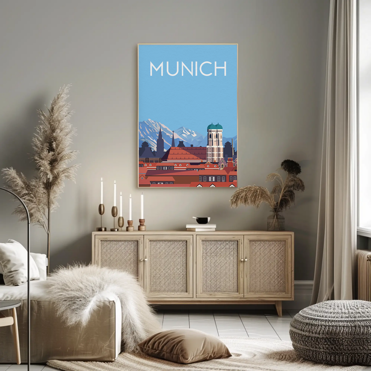 Minimalist Munich Travel Poster