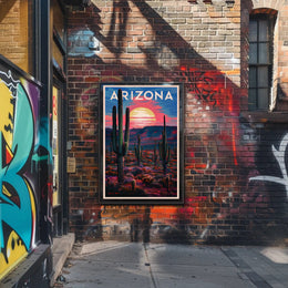 Arizona Desert Sunset Poster