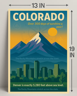 Discover Colorado Wall Art Print PosterGoat