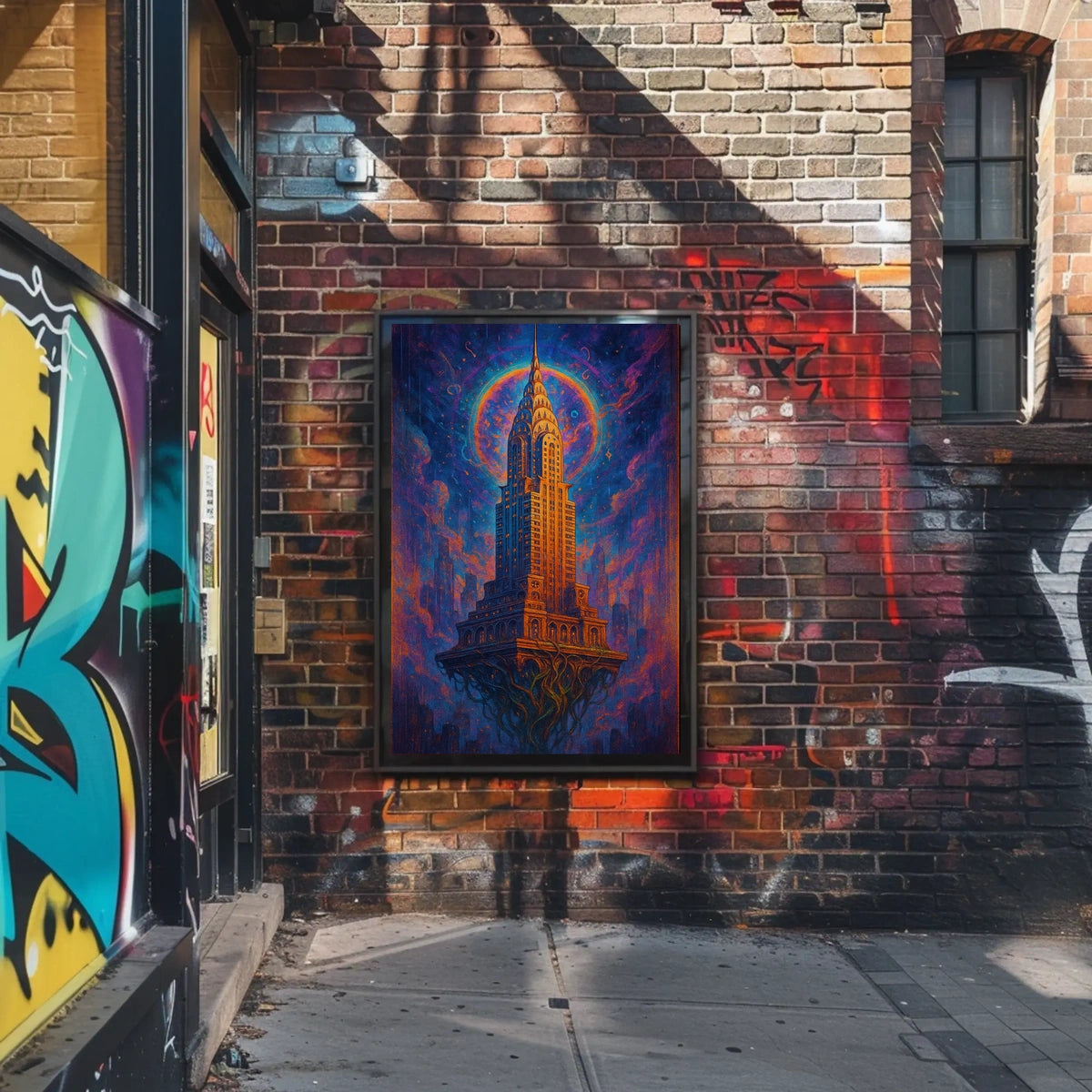 Surreal Skyscraper Dreamscape Poster