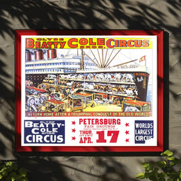 Clyde Beatty-Cole Bros. Circus Poster
