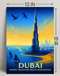 Dubai Where Tradition Meets Innovation Poster PosterGoat
