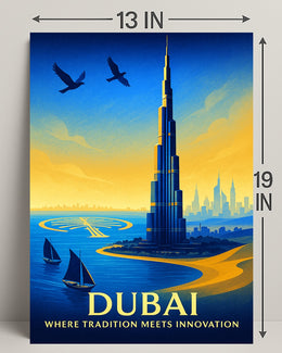 Dubai Where Tradition Meets Innovation Poster PosterGoat