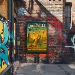 Louisville Heritage Charm: Vintage Urban Cityscape Poster