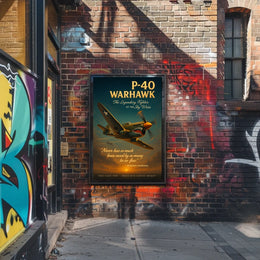 P-40 Warhawk Legendary Fighter Poster