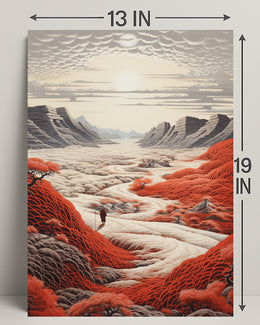 Journey Through The Crimson Valley Poster