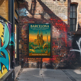Barcelona The Jewel of the Mediterranean Poster