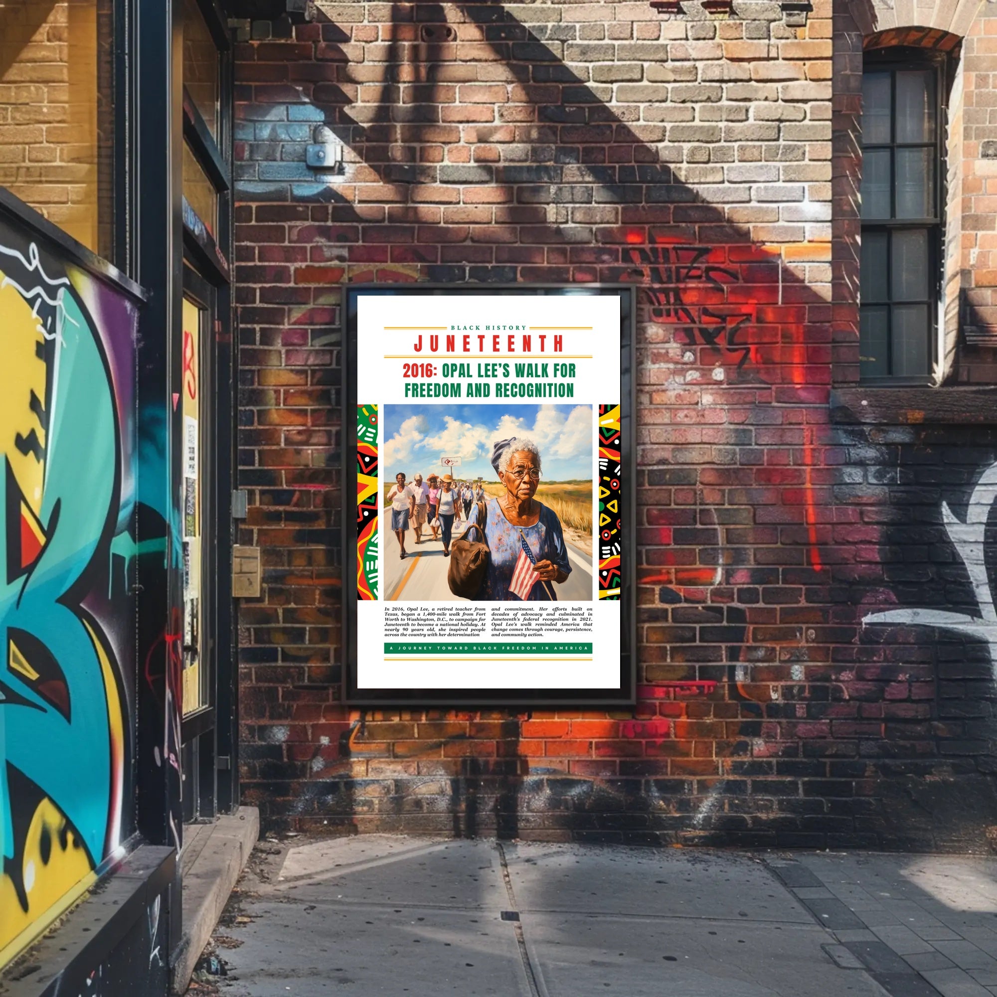 Opal Lee's 2016 Walk Inspires Cultural or Heritage Poster