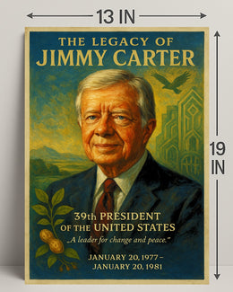 Jimmy Carter 39th President Wall Art Print PosterGoat