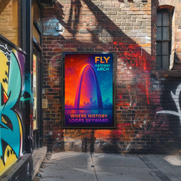 Gateway Arch Inspiring St. Louis Urban Cityscape Travel Poster