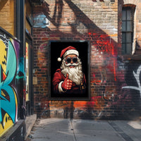 Santa's Classic Charm Art Print with Pop Culture Poster