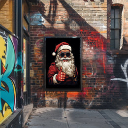 Santa's Classic Charm Art Print with Pop Culture Poster