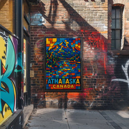 Athabasca Canada A Vibrant Mosaic Poster