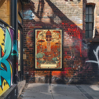 Enchanted Tower: Fantastical Landscape with Ornate Structure Poster