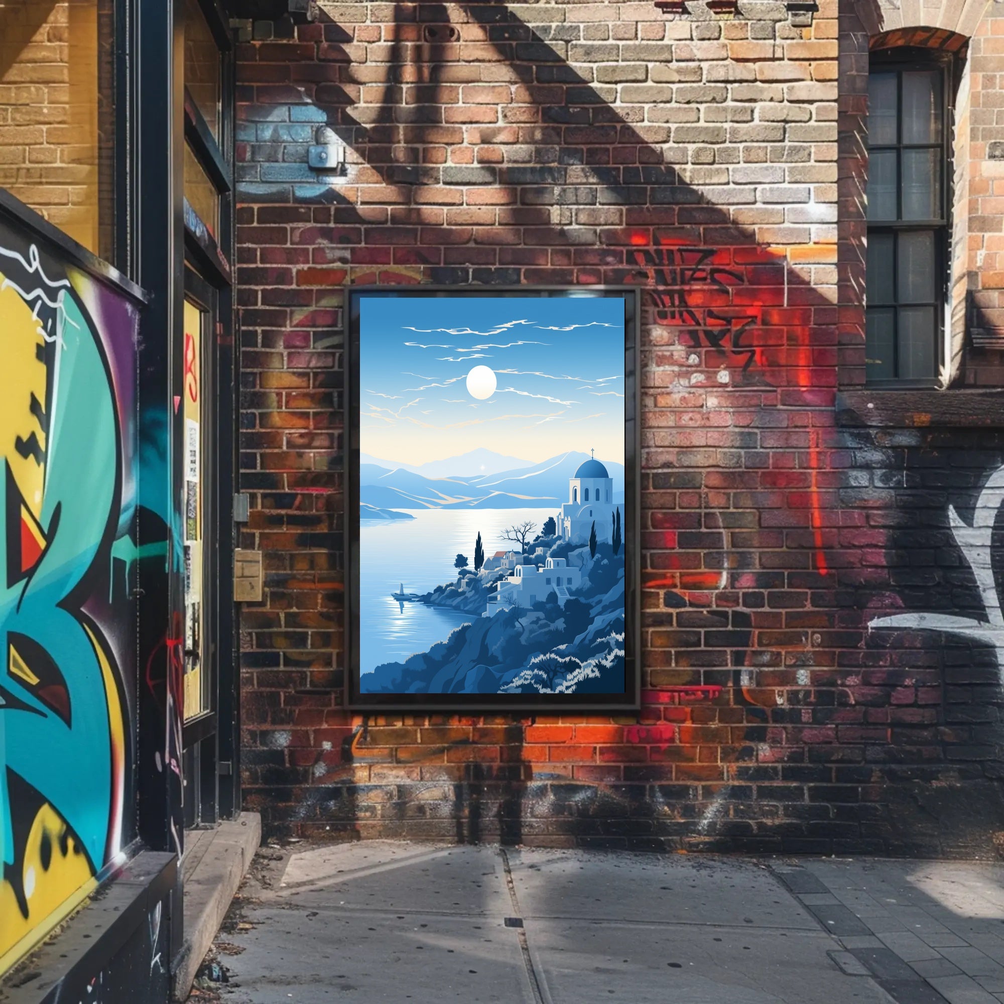 Tranquil Mediterranean Landscape Poster PosterGoat