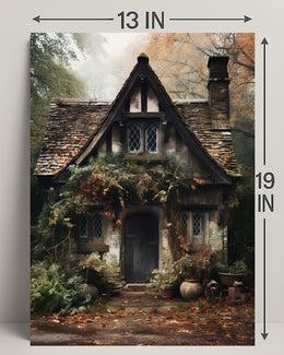 Enchanted Cottage In Autumn Poster