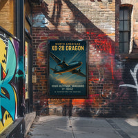 Vintage Aviation Poster: XB-28 Dragon Soaring Skyward