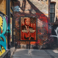 Donald Trump 47th President Vintage Scenic Patriotic Wall Art Collectible Poster