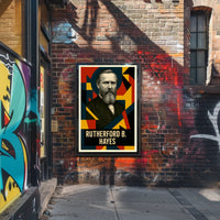 Rutherford B. Hayes 19th President of the United States Abstract Pop Poster