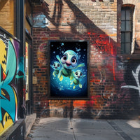 Underwater Adventure: Playful Sea Turtles Poster