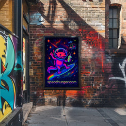 Axolotl Cosmic Adventure in Space or Astronomy Poster