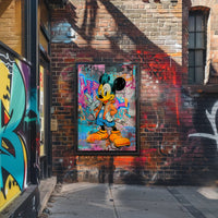 Cartoon Mouse in Urban Street Art Pop Culture Poster