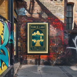 Torch Lake Vintage Travel Poster Wall Art
