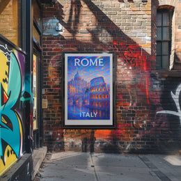 Rome, Italy A Vibrant Dreamscape Poster