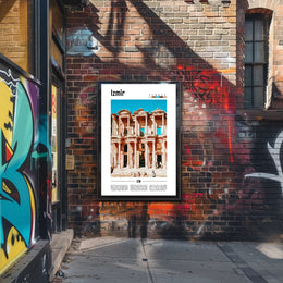 Izmir Travel Poster: Modern Art with Historical Touch PosterGoat