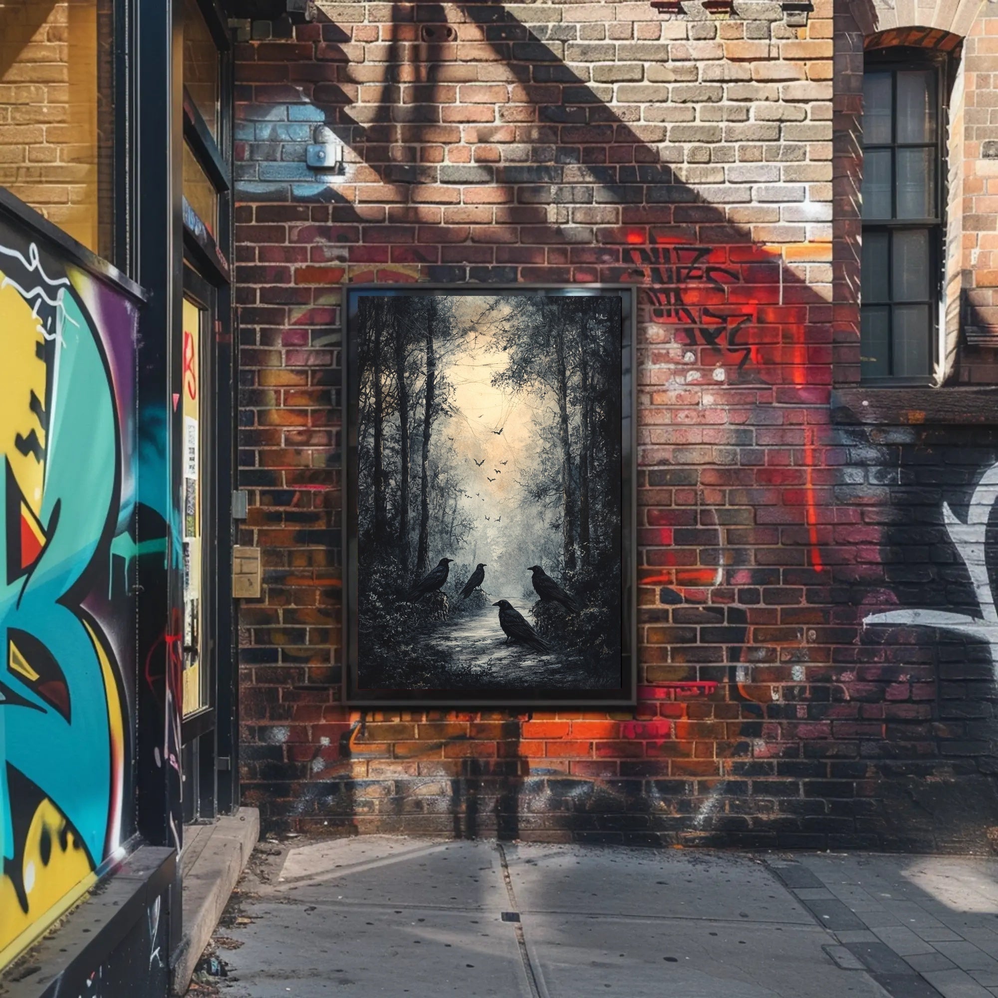 Enchanted Forest With Ravens Poster