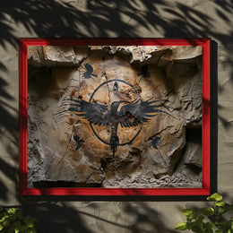 Ancient Bird Flight Tribal Art Poster Print