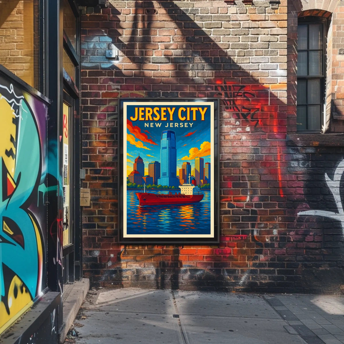Jersey City Skyline Poster