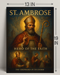St. Ambrose Hero of the Faith Wall Art PosterGoat