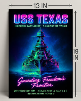 USS Texas A Legacy of Valor Poster PosterGoat