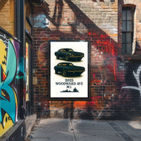 Classic Cars on Woodward Ave Poster